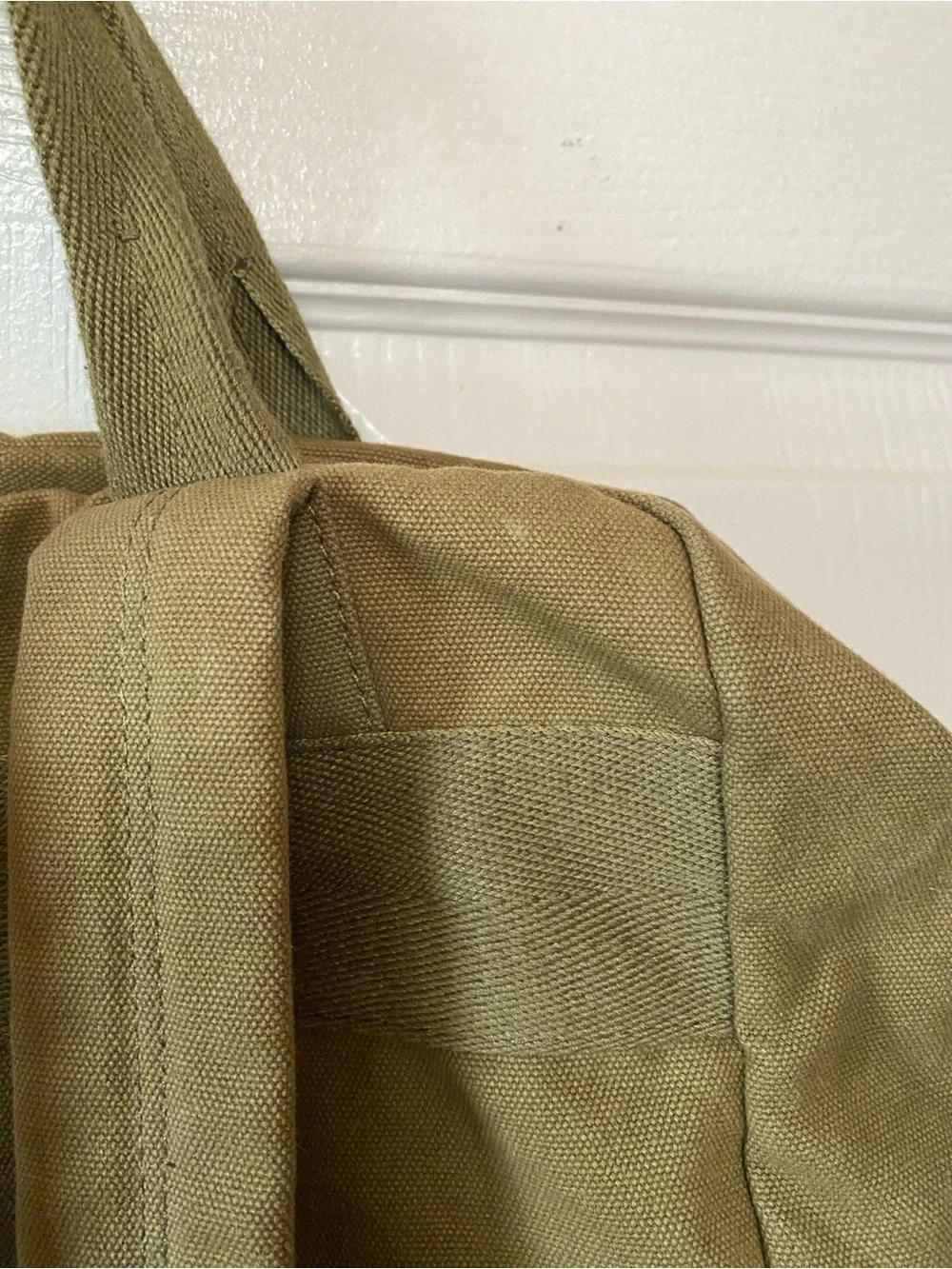 Margot New York Army Green Olive Canvas Cotton Backpack Utility